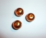 Belle perle ronde de 1cm en nacre transparente couleur caramel 