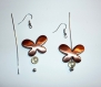 Kit pour crée vos boucles d'oreilles papillon de couleur bronze 