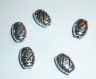 Lot de 10 belle perles ovale argenté en acrylique 