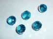 Lot de 5 belle perles ronde bleu 