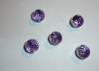 Lot de 5 belle perles ronde violette plexyglass 