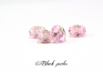 Perle style pandora, européenne à grand trou 5mm, facettes, en plastique, rose claire transparente- ppfp6 