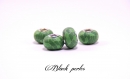 Perle style pandora, à grand trou 5mm, en pâte polymère fimo, serpent vert- f20 