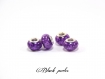 Perle style pandora à grand trou 5mm, petits losanges, acrylique, violette - a38 