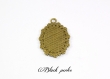 Support cabochon pendentif ovale 25x18mm, bronze antique x1- 263 