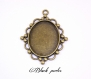 Support cabochon pendentif ovale 40x30mm x1- 154 