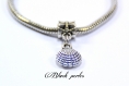 Perle style pandora, pendentif charm coquillage- p26 
