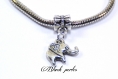Perle style pandora pendentif charm éléphant- p38 