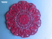 Deux napperons ronds fleurs crochet 