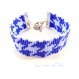 Très joli bracelet tissé bleu en perles miyuki 
