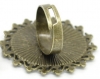 Bague bronze antique ronde motif les nymphéas de claude monet 