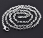 Collier couleur argentée avec pendentif rond + chaine motif "flamant rose" ( 942 ) 