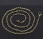 Collier couleur bronze avec pendentif rond + chaine motif cerf ( 1171 ) - animal, animaux 