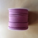 1 mètre de suédine 3 mm aspect daim couleur lilas 