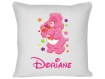 Coussin blanc model bisounours rose 