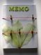 Mémo-cadre sur châssis entoilé feuilles vertes et coccinelles 