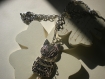 Sautoir chaîne en métal et pendentif chat à pompon 