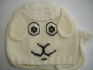 Bonnet bébé tricoté main : mouton de 1 mois à 2 ans 