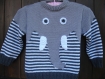 Pull enfant coton tricoté main motif éléphant 
