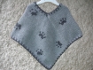 Poncho pour bébé tricoté main de 3 mois à 2 ans 