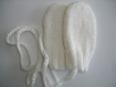 Bonnet pour bébé tricoté main panda de la taille naissance à 2 ans 