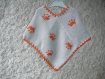Poncho bébé tricoté main de 3 mois à 2 ans 