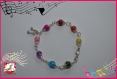 Bracelet multicolore avec note de musique 