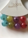 Duo de perles rondes résine synthétique couleur violet 17mm 