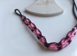 Bracelet cordons satin tressé à customiser en noir, rose, fuchsia 