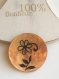 Grand bouton en nacre forme ronde les fleurs x1 diamètre 35mm 