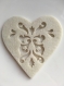 Coeur en feutrine blanc pour décorer ou customiser x1 