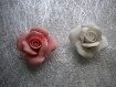 Roses en porcelaine froide deux couleurs x2 