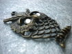 Grand pendentif breloque en bronze le hibou x1 