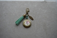 Porte clé & porte photo " dreamcatcher " composé de perles en verre tchèque 