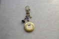 Porte clé & porte photo " rainy " composé de perles en cristal et verre tchèque 
