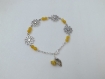 Bracelet de cheville " mirasol " agates jaunes 