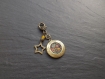 Porte clé & porte photo "adhira " composé d'une perle en agate 