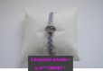 Bracelet fantaisie tresse violet et perle en verre 