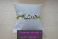 Bracelet fantaisie love vert coton 