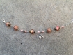 Bracelet saumon en perles tissées à l'aiguille