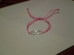 Bracelet infinity brillant couleur rose 