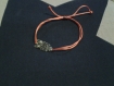 Bracelet chouette fil en nylon couleur orange 