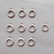 10 sequins ronds métal argenté mat support cabochon 14 mm 