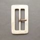 Boucle de ceinture vintage rectangle ivoire résine 8,2 cm 