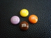 Magnets bonbons "m" aimants neodymes lot 4 