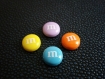 Magnets bonbons "m" aimants neodymes lot 2 