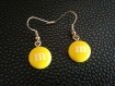 Boucles d'oreilles pendantes bonbons "m" jaune 