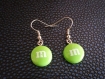 Boucles d'oreilles pendantes bonbons "m" vert 