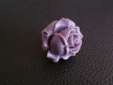 Bague style baroque romantique fleur couleur violet clair façon vintage 
