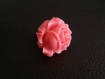 Bague style baroque romantique fleur couleur vieux rose façon vintage 